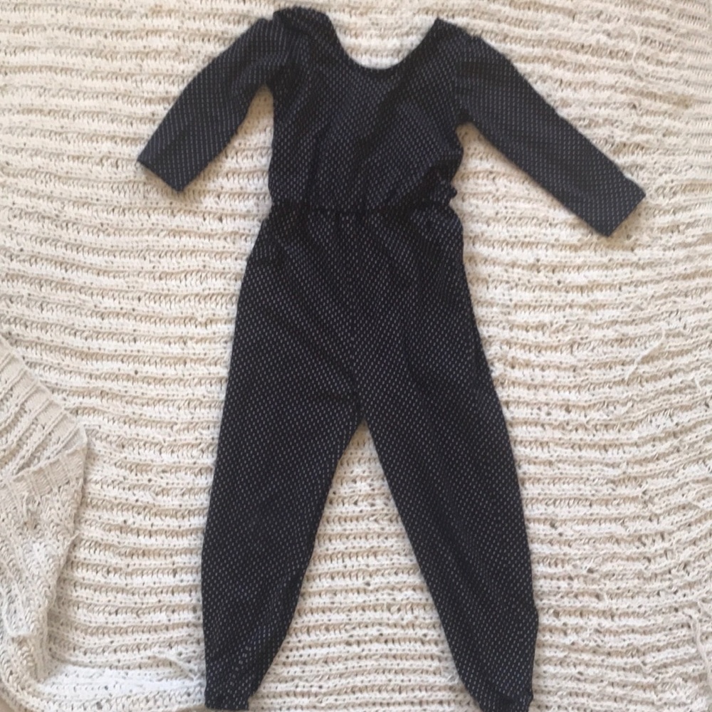 Alice & Ames Navy dot romper 6.